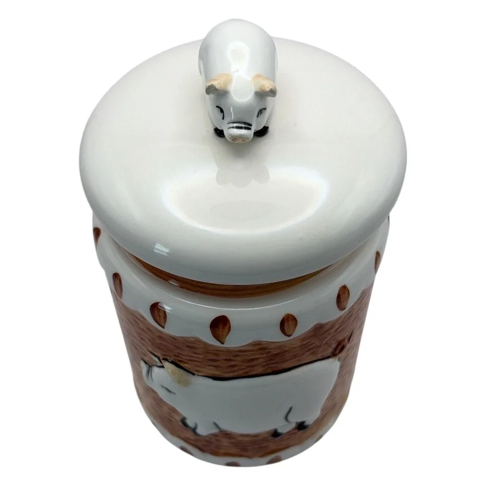 Vintage Sigma Towle Pig Kitchen Canister Ceramic Storage Jar Japan Farmhouse 8
